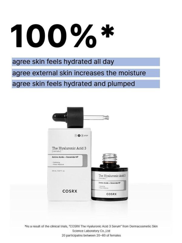 COSRX The Hyaluronic Acid 3 Serum 20ml - Image 4