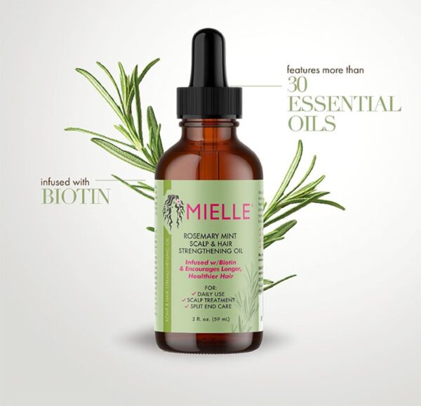 Mielle Rosemary Mint Scalp & Hair Strengthening Oil 59mL - Image 2